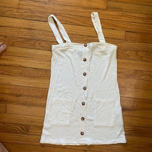 Reformation Ribbed Mini Dress in White